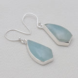 Aquamarine Silver Earrings