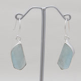 Aquamarine Silver Earrings