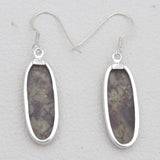 Spider Web Jasper Silver Earrings