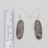 Spider Web Jasper Silver Earrings