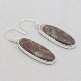 Spider Web Jasper Silver Earrings