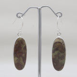 Spider Web Jasper Silver Earrings