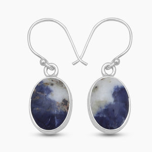 925 Sterling Silver Sodalite Earrings