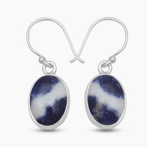 925 Sterling Silver Sodalite Earrings