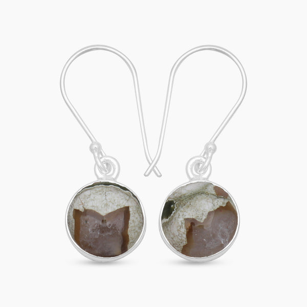 Rainforest Jasper Silver Earrings