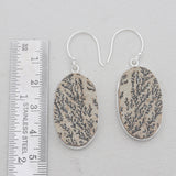 Russian Dendritic Silver Earrings