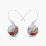 Orange Spiny Oster Silver Earrings