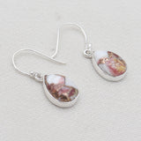 Orange Spiny Oster Silver Earrings