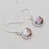 Orange Spiny Oster Silver Earrings