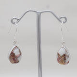 Orange Spiny Oster Silver Earrings