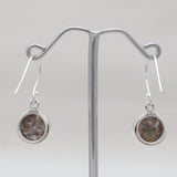 Orange Spiny Oster Silver Earrings