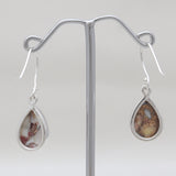 Orange Spiny Oster Silver Earrings