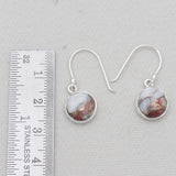Orange Spiny Oster Silver Earrings