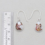 Orange Spiny Oster Silver Earrings