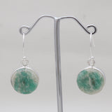 Glacier Green Emerald Silver Earrings