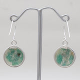 Glacier Green Emerald Silver Earrings
