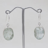 Aquamarine Silver Earrings