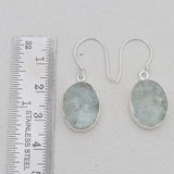 Aquamarine Silver Earrings