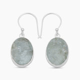 Aquamarine Silver Earrings