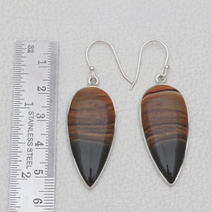 Polychrome Jasper Silver Earrings