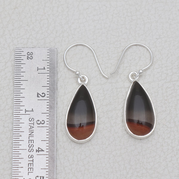 Polychrome Jasper Silver Earrings
