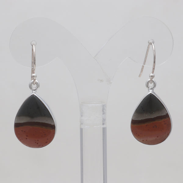 Polychrome Jasper Silver Earrings