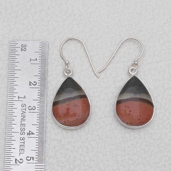 Polychrome Jasper Silver Earrings