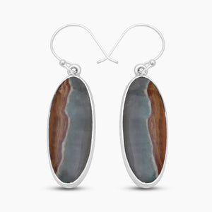 Polychrome Jasper Silver Earrings