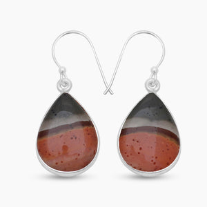 Polychrome Jasper Silver Earrings