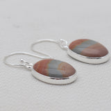 Polychrome Jasper Silver Earrings