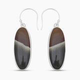 Polychrome Jasper Silver Earrings