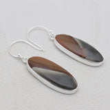 Polychrome Jasper Silver Earrings