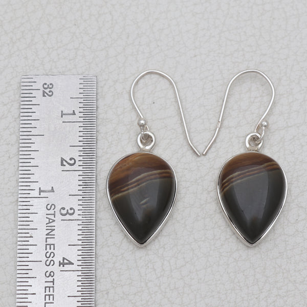 Polychrome Jasper Silver Earrings