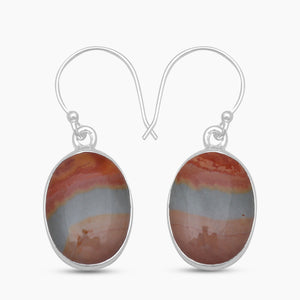 Polychrome Jasper Silver Earrings