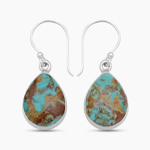 Boulder Turquoise Silver Earrings