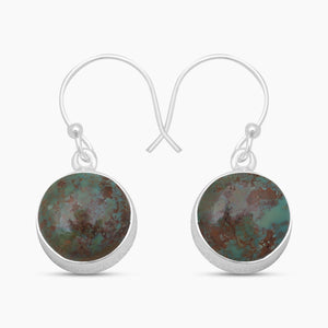 Boulder Turquoise Silver Earrings