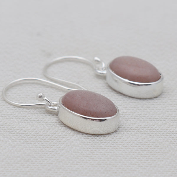 Moonstone Silver Earrings
