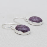 Charoite Silver Earrings