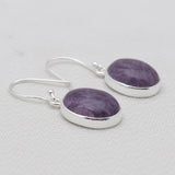 Charoite Silver Earrings