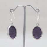 Charoite Silver Earrings