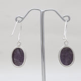 Charoite Silver Earrings