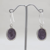 Charoite Silver Earrings
