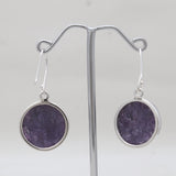 Charoite Silver Earrings