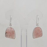Pink Scolecite Silver Earrings