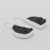Black Tourmaline Silver Earrings