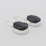Black Tourmaline Silver Earrings