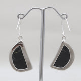 Black Tourmaline Silver Earrings
