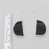 Black Tourmaline Silver Earrings