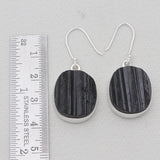 Black Tourmaline Silver Earrings