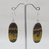 925 Sterling Silver Mustard Jasper Earrings